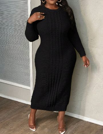 Rochie lunga SHEIN CURVE, negru