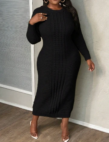 Rochie lunga SHEIN CURVE, negru