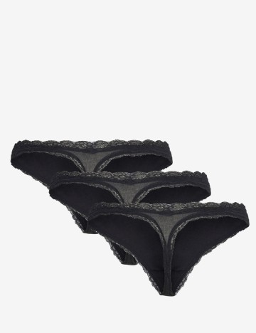 Set chiloti 3 perechi LINDEX, negru