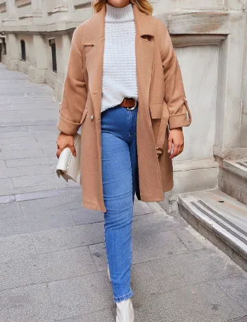 Palton SHEIN CURVE, maro