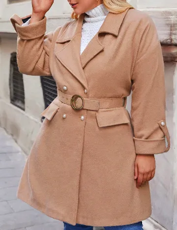 Palton SHEIN CURVE, maro