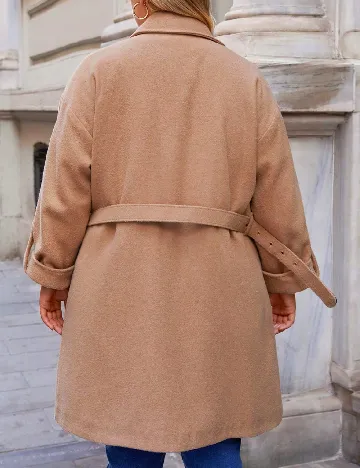 Palton SHEIN CURVE, maro