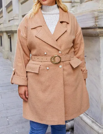 Palton SHEIN CURVE, maro