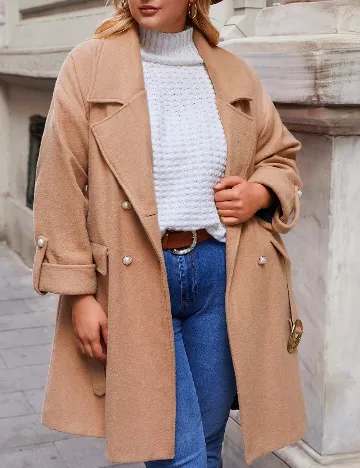 Palton SHEIN CURVE, maro