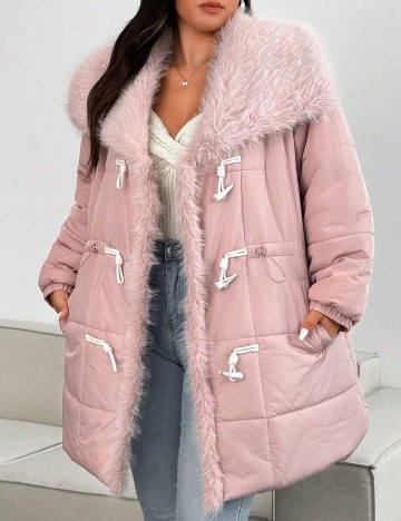 Geaca SHEIN CURVE, roz