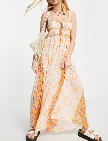 Rochie lunga Free People, floral print