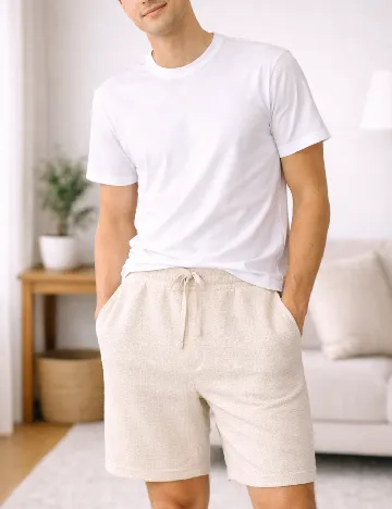 Pantaloni scurti INDICODE, crem