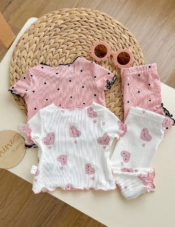 Set pijamale 2 perechi Shein Kids, mix culori