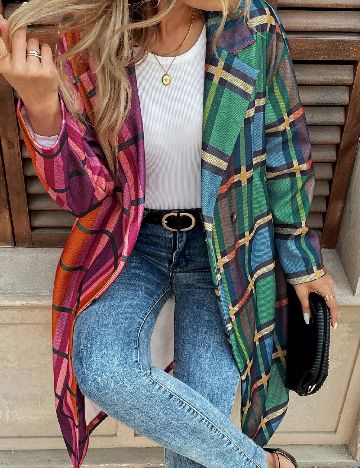 Palton SHEIN, mix culori