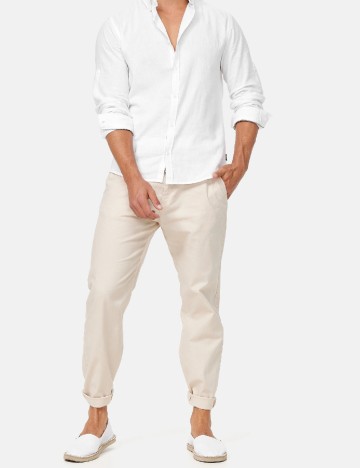 Pantaloni INDICODE, crem