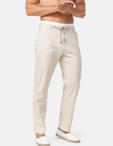 Pantaloni INDICODE, crem