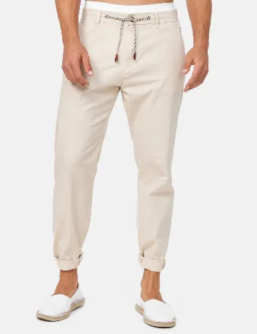 Pantaloni INDICODE, crem