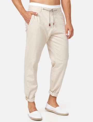 Pantaloni INDICODE, crem