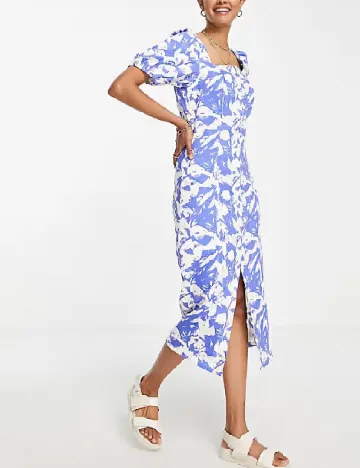 Rochie medie Y.A.S, albastru/alb