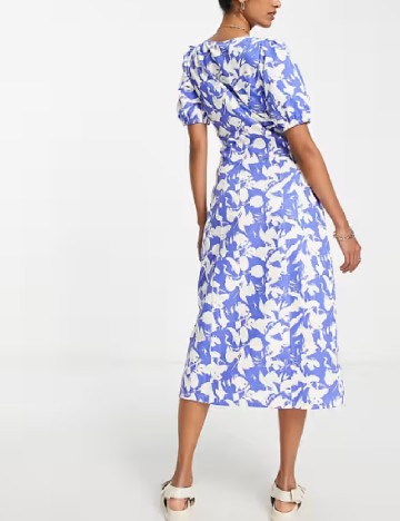 Rochie medie Y.A.S, albastru/alb