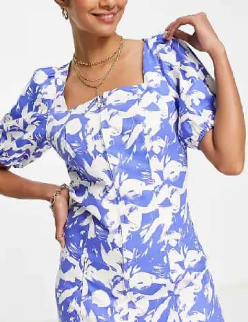 Rochie medie Y.A.S, albastru/alb