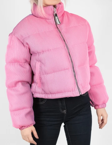 Geaca Bershka, roz Roz