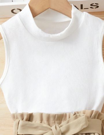 Compleu Shein Kids, alb/maro