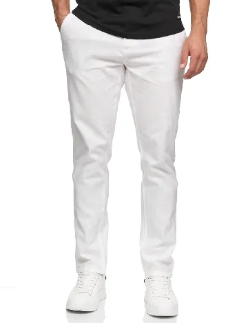 Pantaloni INDICODE, alb