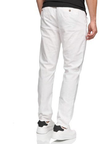 Pantaloni INDICODE, alb