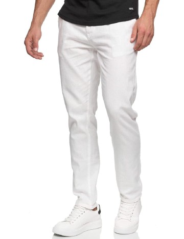 Pantaloni INDICODE, alb