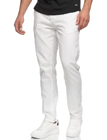 Pantaloni INDICODE, alb