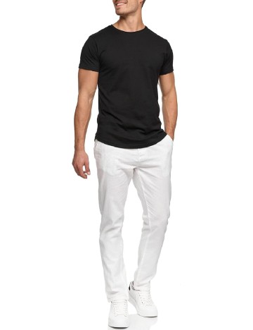 Pantaloni INDICODE, alb