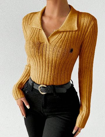 Pulover SHEIN, portocaliu