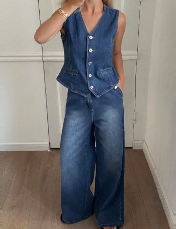 Compleu Dazy, albastru