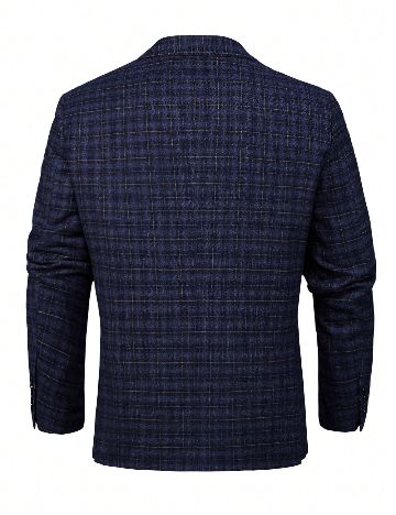 Sacou SHEIN Plus Size Men, bleumarin