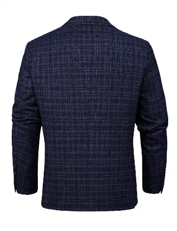 Sacou SHEIN Plus Size Men, bleumarin