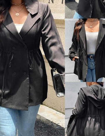 Jacheta SHEIN CURVE, negru