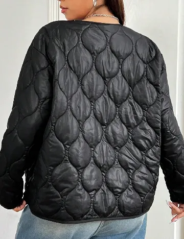 Jacheta reversibila SHEIN CURVE, alb/negru