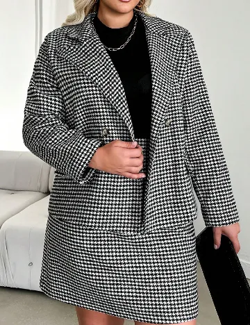 Compleu SHEIN CURVE, alb/negru