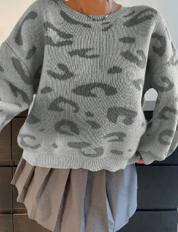 Pulover SHEIN CURVE, gri