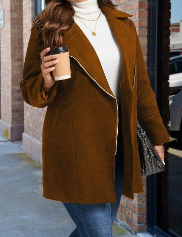 Palton SHEIN CURVE, maro