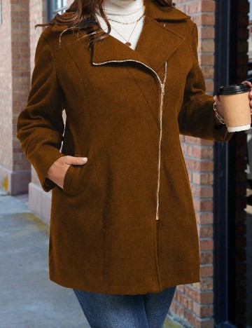 Palton SHEIN CURVE, maro