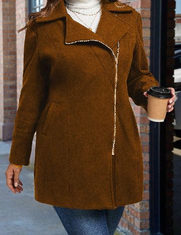 Palton SHEIN CURVE, maro