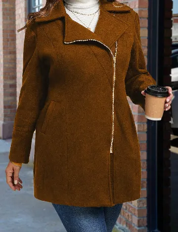 Palton SHEIN CURVE, maro