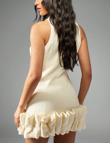 Rochie scurta Missguided, crem