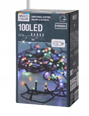 Ghirlanda luminoasa, 100 LED-uri, 10m, exterior-interior Dekra, mix culori