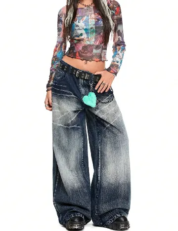 Blugi Romwe, albastru