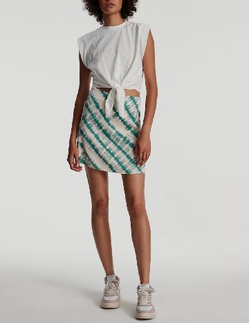 Fusta Edited, verde/crem