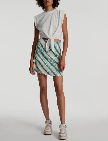 Fusta Edited, verde/crem