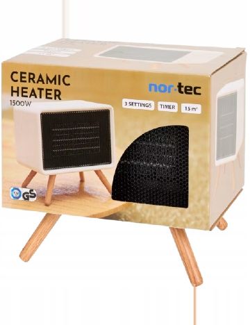 Încălzitor ceramic, 1500W Nor-Tec, alb