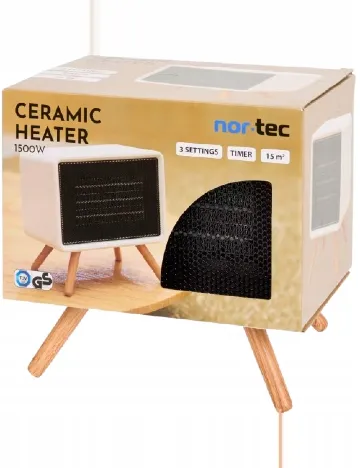 Încălzitor ceramic, 1500W Nor-Tec, alb