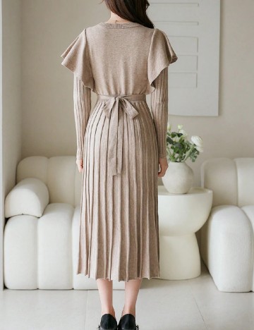 Rochie medie Dazy, maro