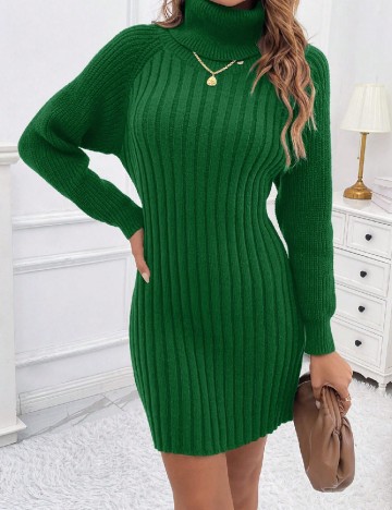Rochie scurta SHEIN, verde