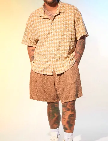 Camasa SHEIN Plus Size Men, galben