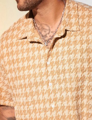 Camasa SHEIN Plus Size Men, galben